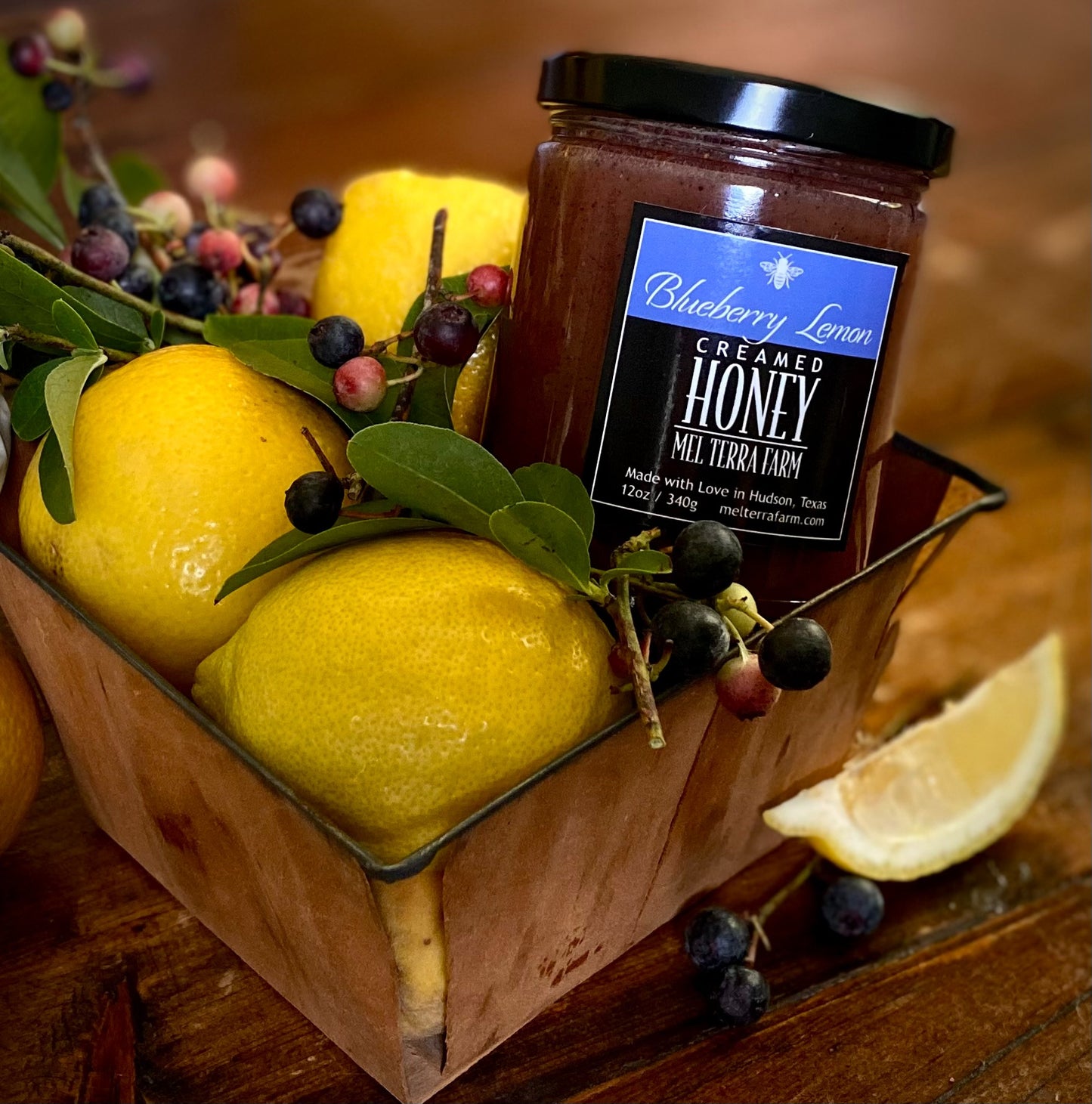 Blueberry Lemon Creamed Honey
